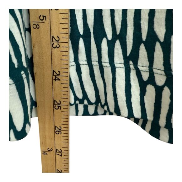 Chico's Marker Everyday Tee Women's Size 1 Medium 3/4 Sleeve Peacock Teal Pima - Picture 5 of 11